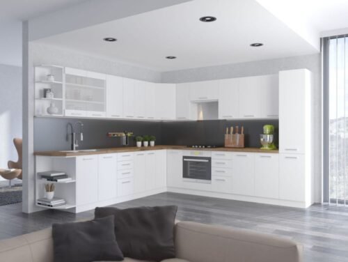 Eco white corner kitchen set 300/310 cm