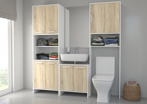 Mela II bathroom set with columns