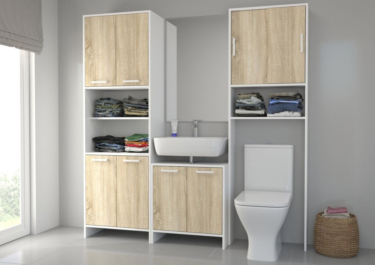 Mela II bathroom set with columns