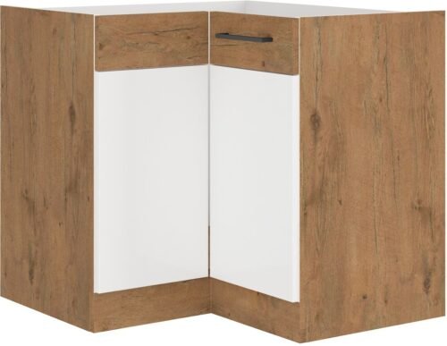 Vigo base corner cabinet, white glossy, 90×90 ND 2F BB