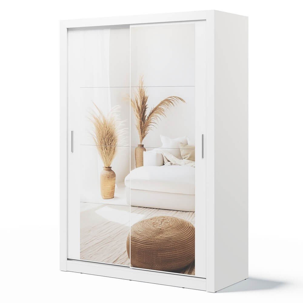 ARTI AR-18 2D sliding wardrobe with mirror | 150 cm | White - Image 3