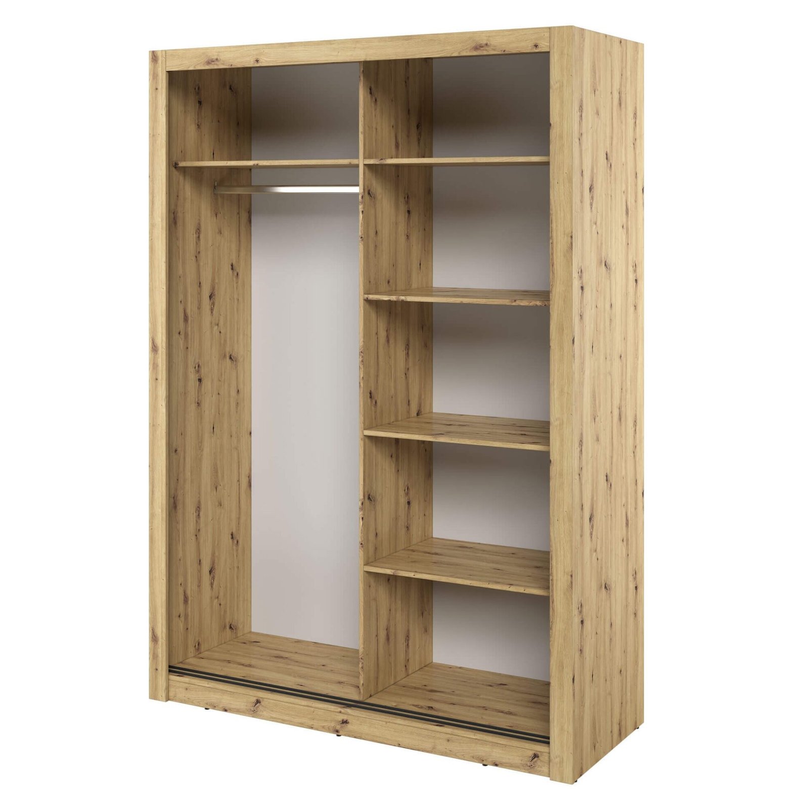 ARTI AR-18 2D sliding wardrobe with mirror | 150 cm | Artisan oak - Image 3