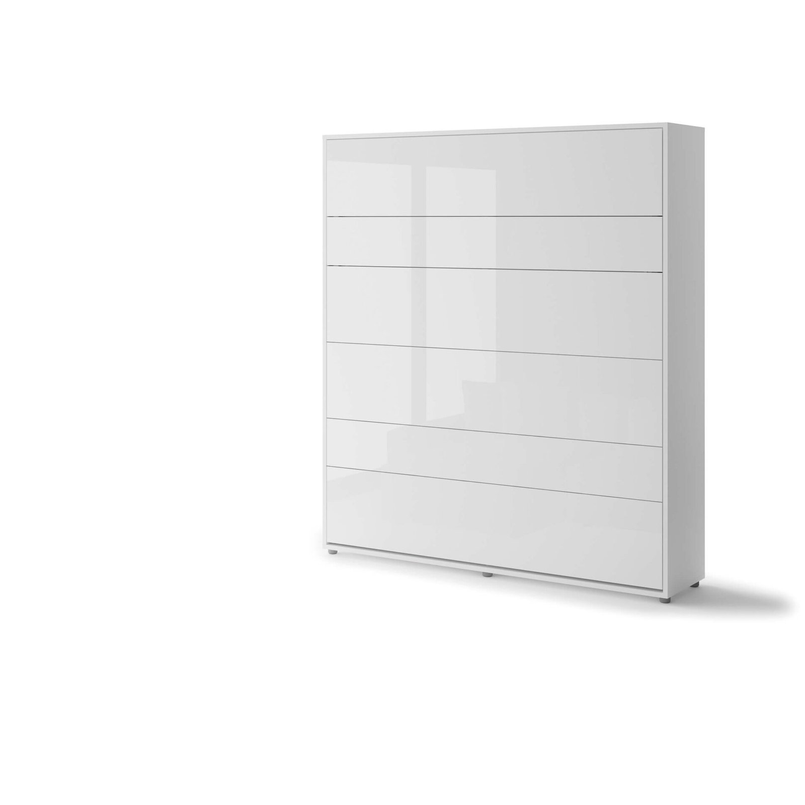 Lenart BED CONCEPT BC-13 vertical wall bed 180 cm, white glossy - Image 2