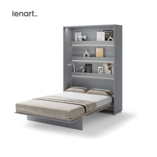 Lenart BED CONCEPT BC-01 vertical wall bed 140 gray