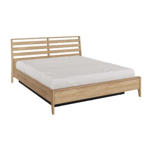 Wooden bed with storage box COZY CZ-02 | 160×200 | Oiled oak