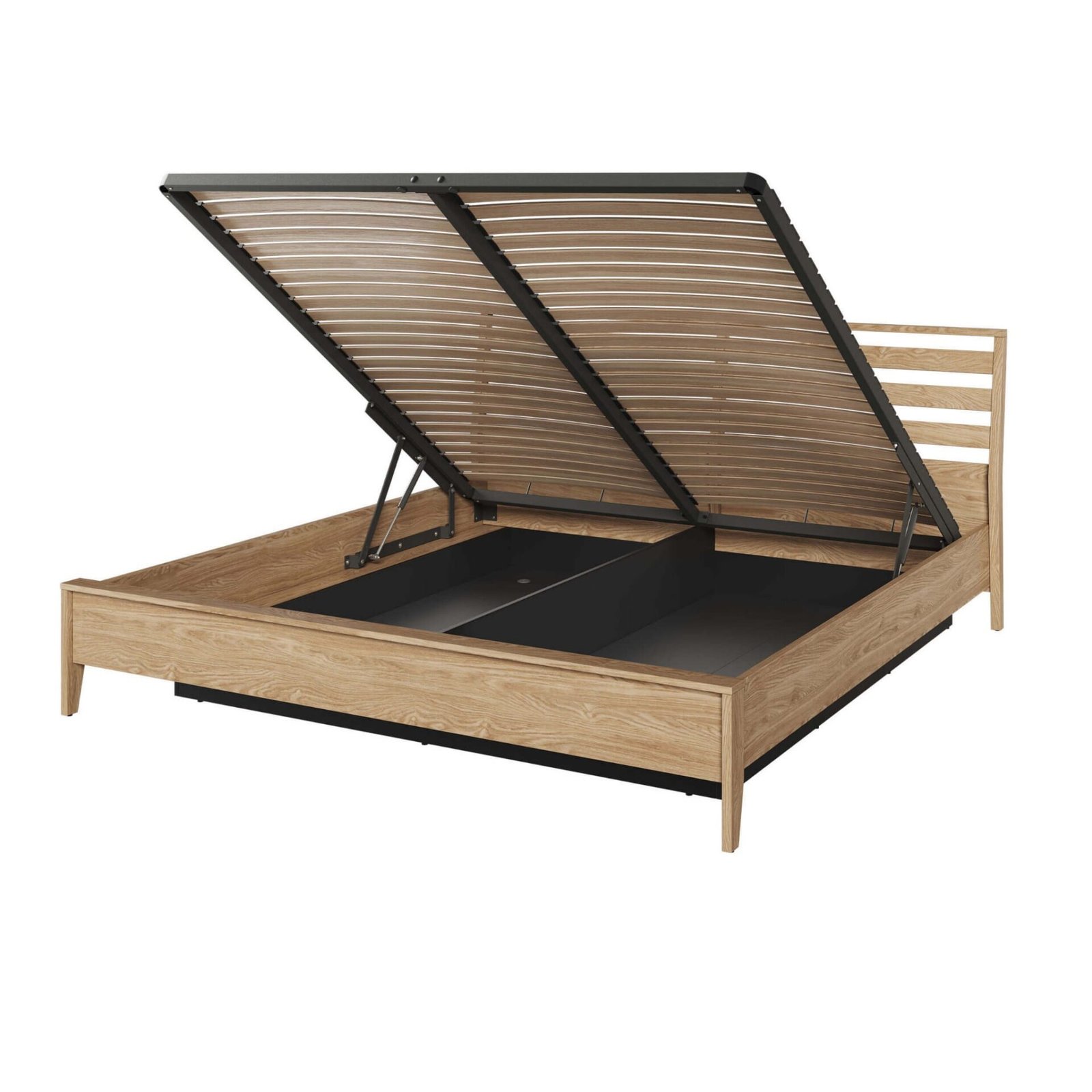 Wooden bed with storage box COZY CZ-02 | 180x200 | Oiled oak - Image 3
