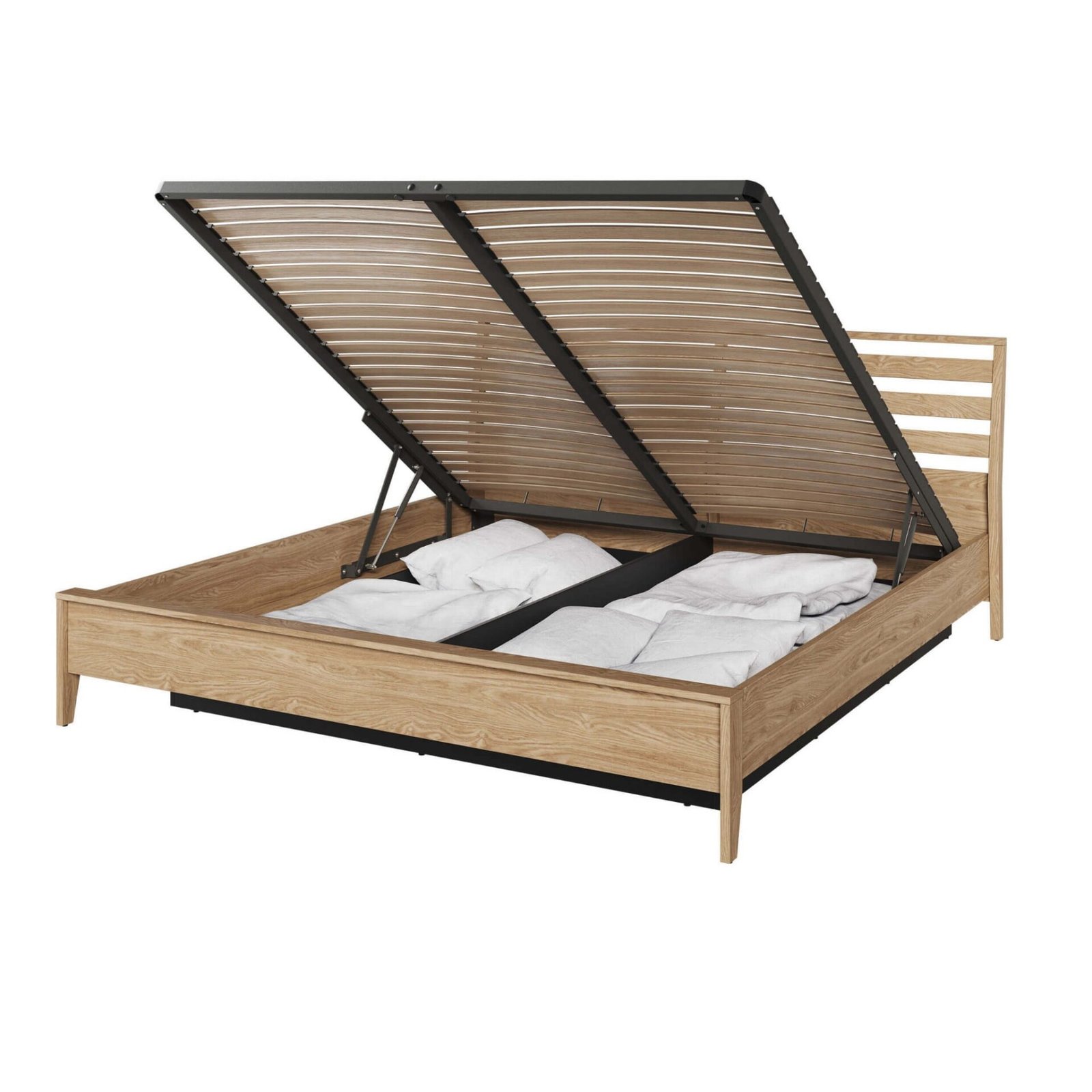 Wooden bed with storage box COZY CZ-02 | 180x200 | Oiled oak - Image 4