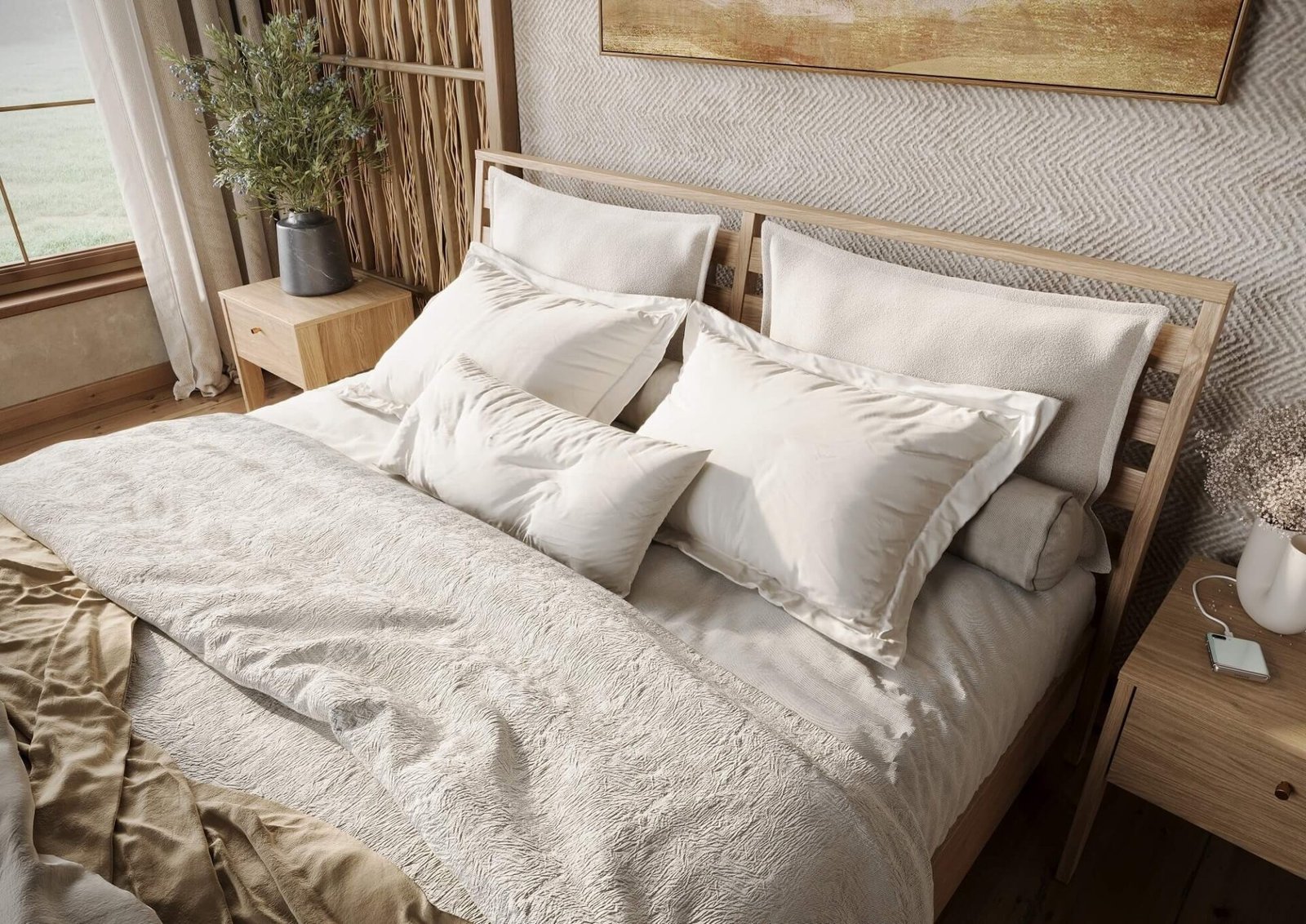 Wooden bed with storage box COZY CZ-02 | 180x200 | Oiled oak - Image 2