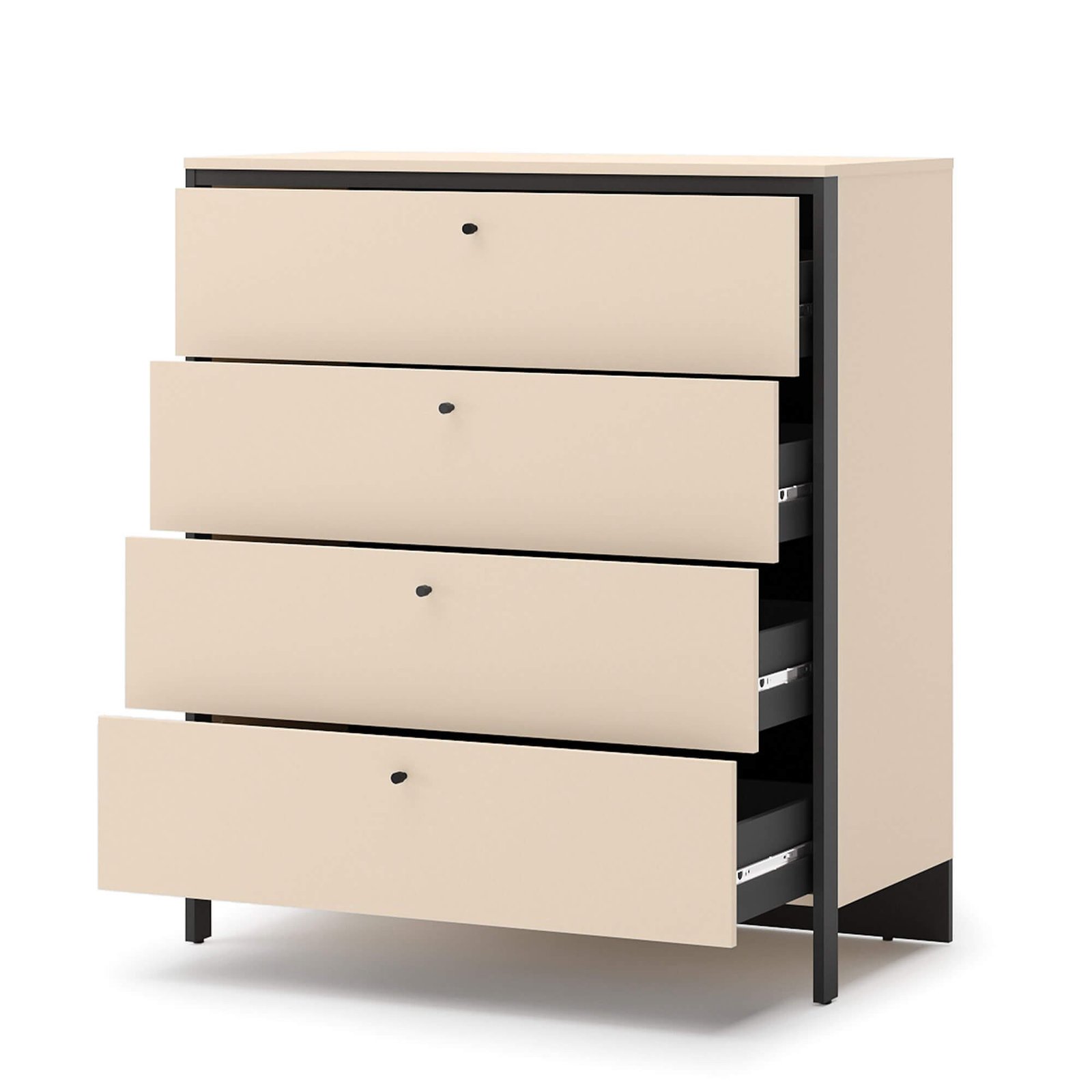 ENNA EN-03 4S chest of drawers | LED lighting | Sand, black - Image 4