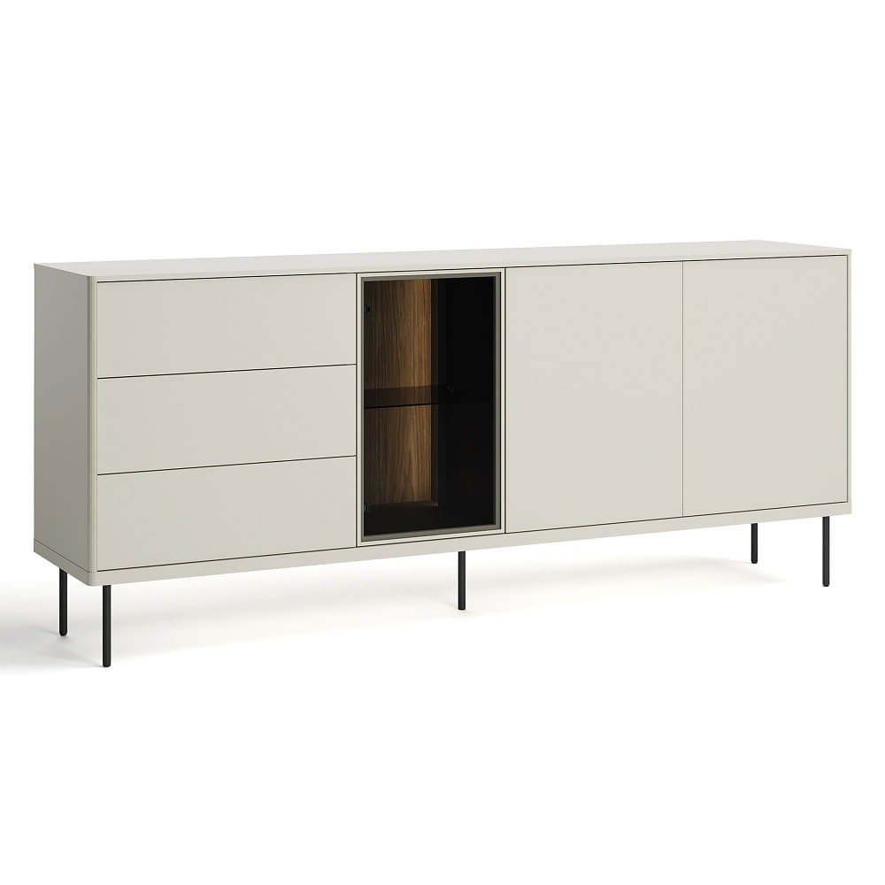 EPIRO EP-05 chest of drawers with lighting | Cashmere, dark oak color