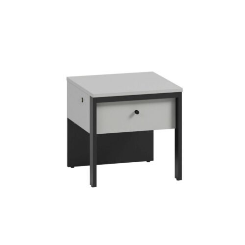 GRIS GS-05 bedside table | LED lighting | gray + black