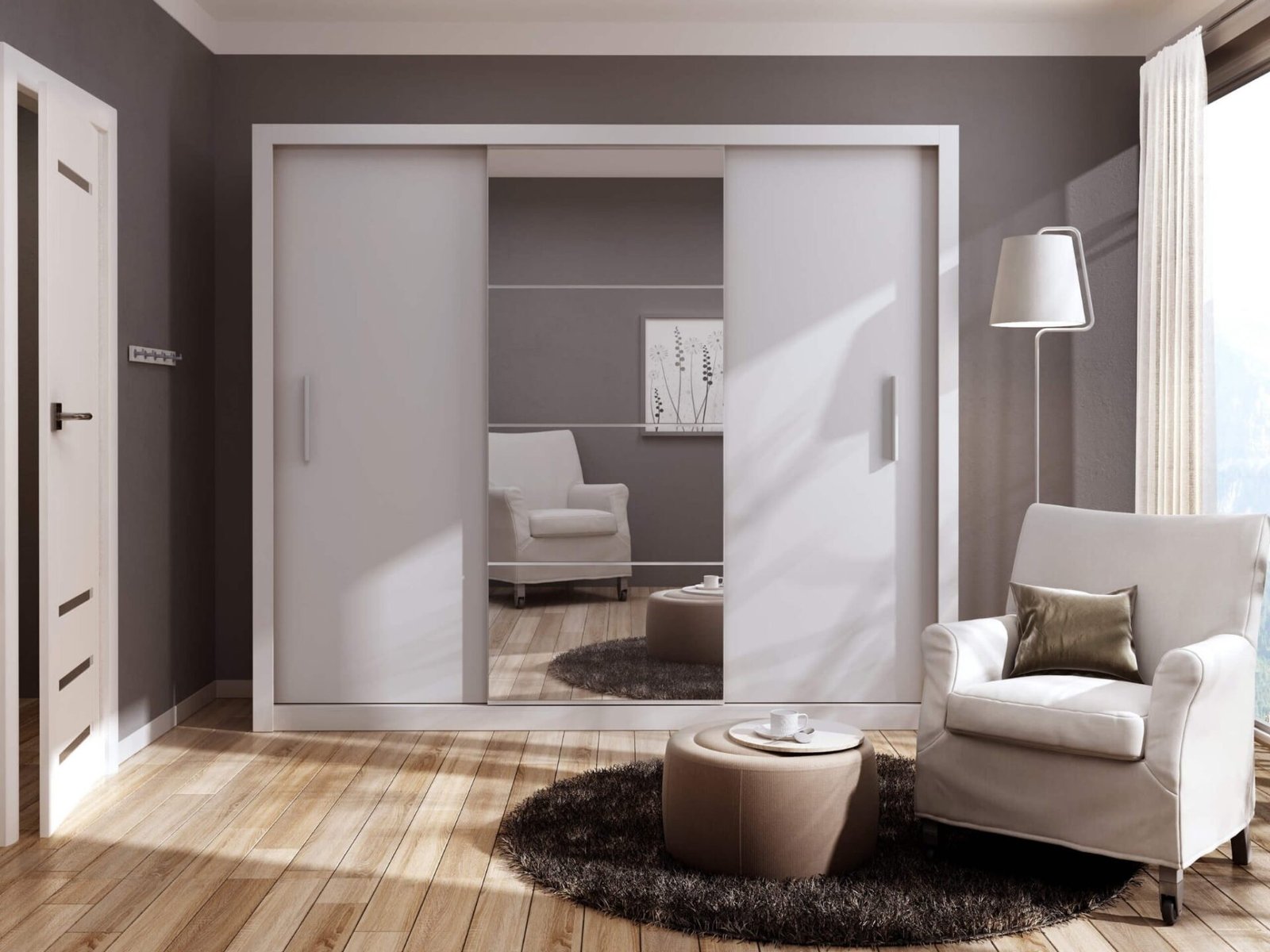 IDEA ID-01 sliding wardrobe, white - Image 3