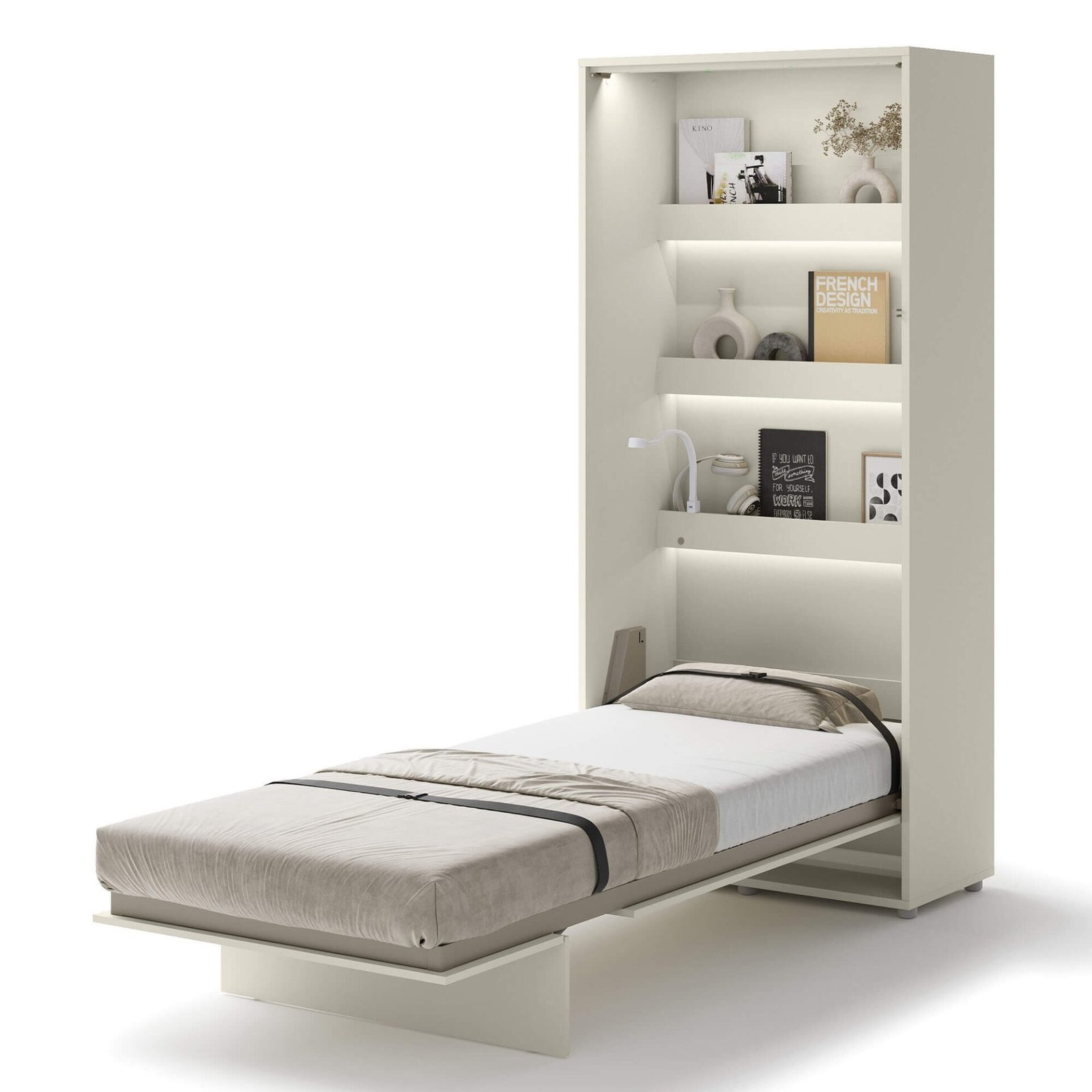 BED CONCEPT BC-03 - vertical wall bed 90 - cashmere - Image 2