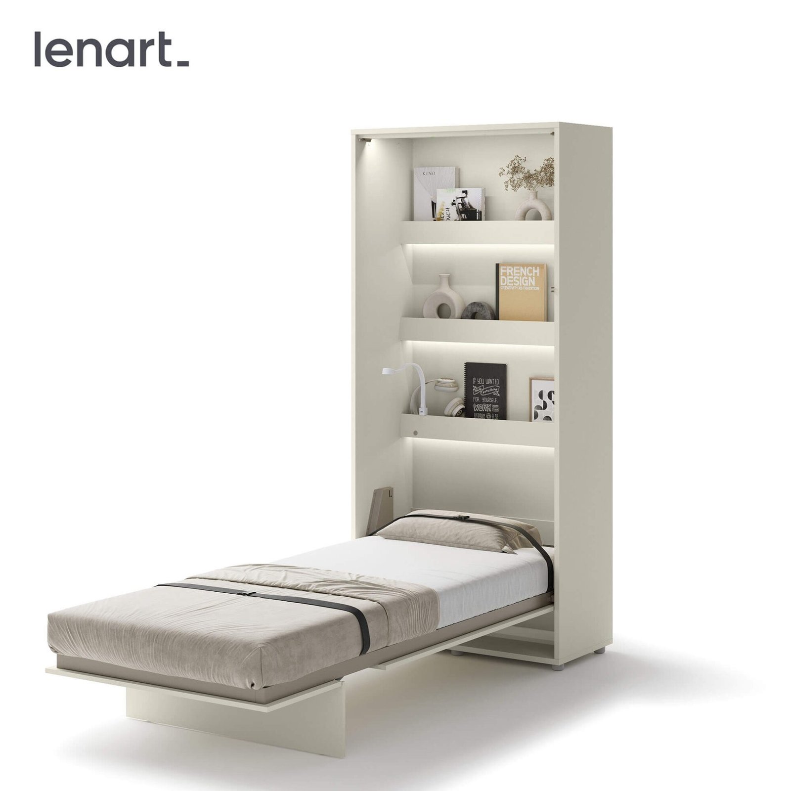 BED CONCEPT BC-03 - vertical wall bed 90 - cashmere - Image 7