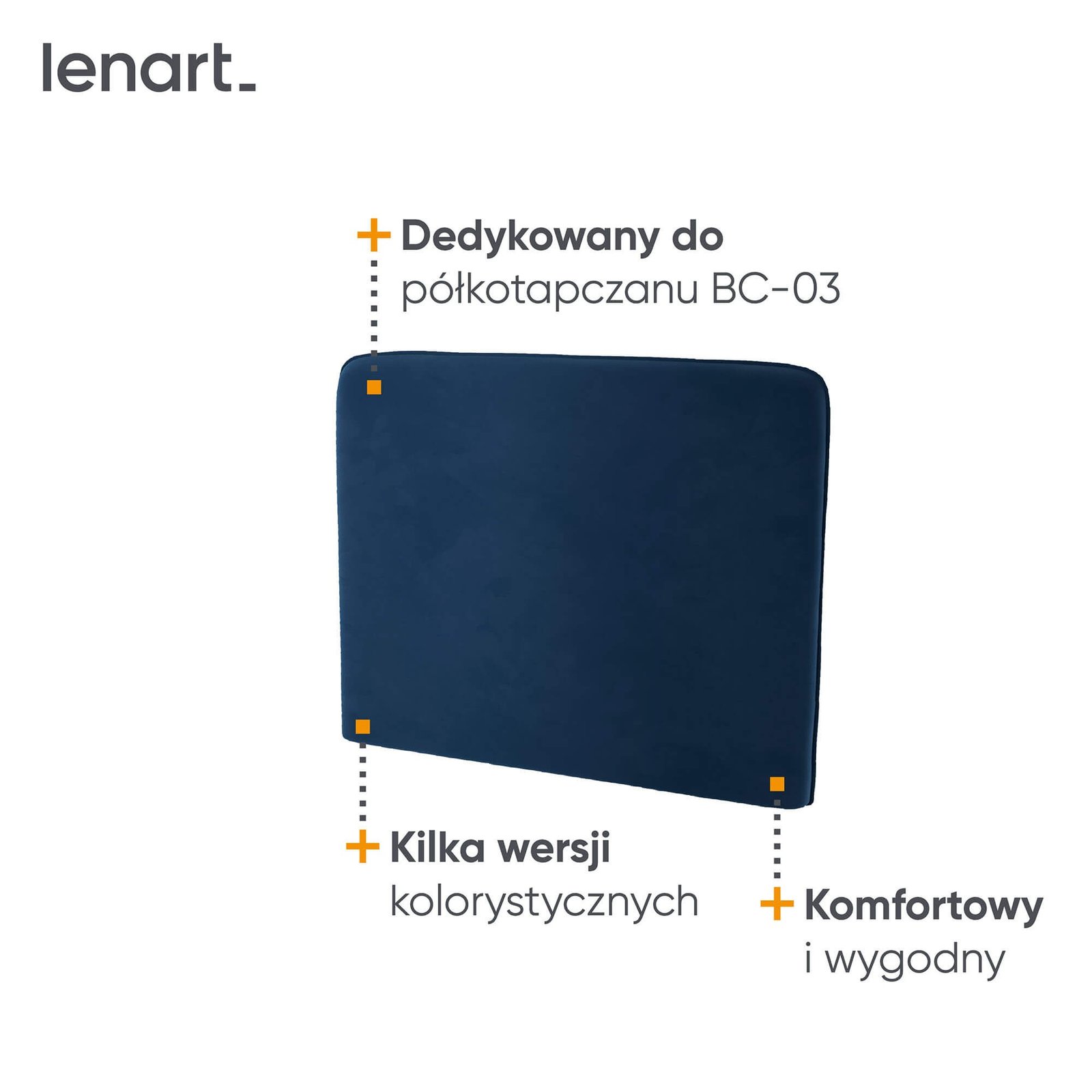 Bed concept BC-31 - soft headrest 90 for BC-03 - dark blue - Image 2