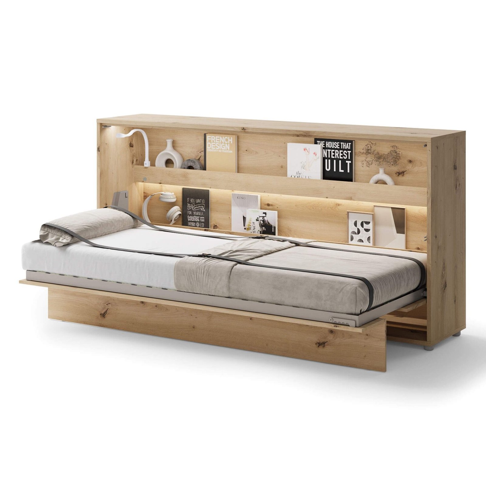 BED CONCEPT BC-06 - horizontal wall bed 90 - oak imitation - Image 2