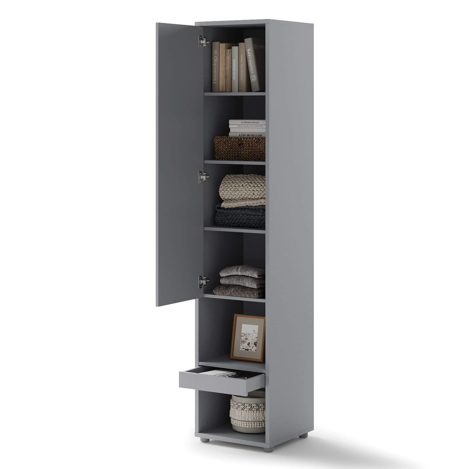 Bed Concept BC-07 - 1d1s Cabinet - Gray - Image 2