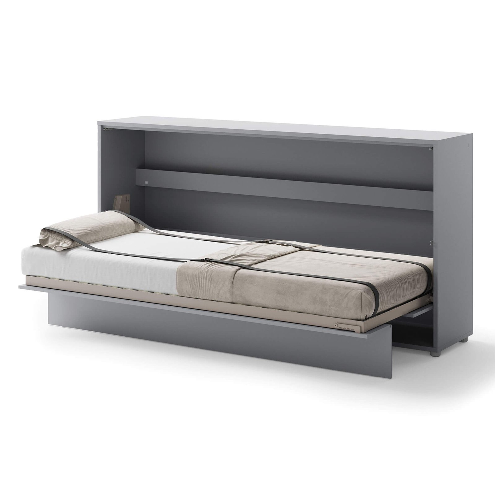 Bed Concept BC-06 - Horizontal Wall-Mounted Bed 90 - Gray - Image 3