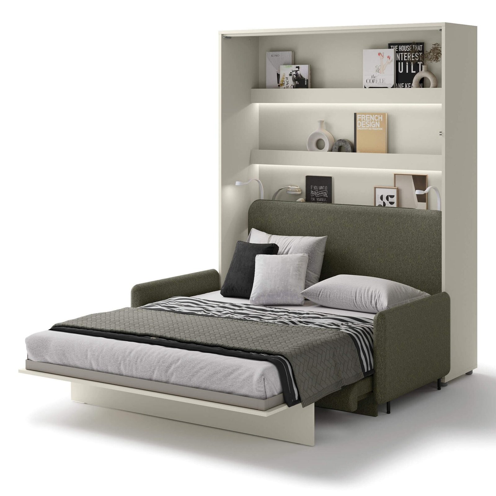 Bed concept BC-19 - Sofa 160 for BC-12 - green/white glossy front - Image 5
