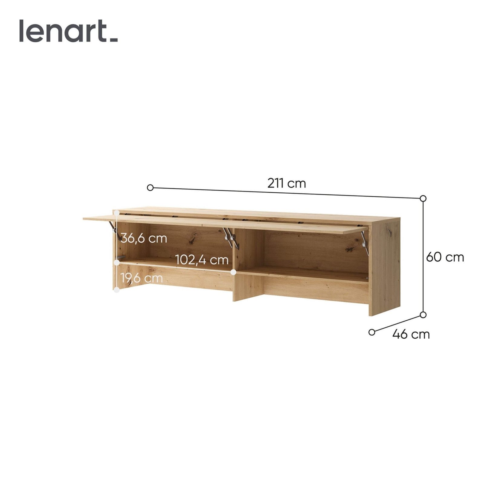 BED CONCEPT BC-09 - BC-04 extension - oak made of artificial wood - Image 5