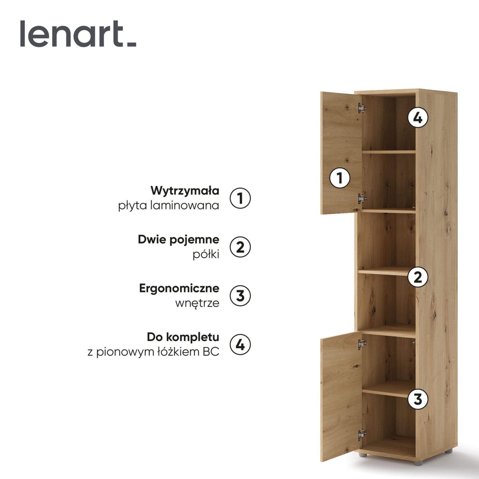 BED CONCEPT BC-08 - 2D cabinet - oak - Image 6