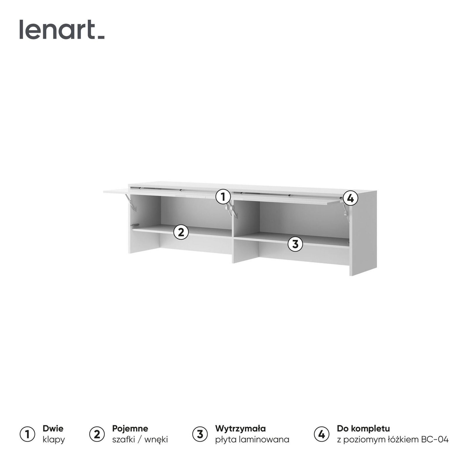 BED CONCEPT BC-09p - extension BC-04 - glossy white - Image 6