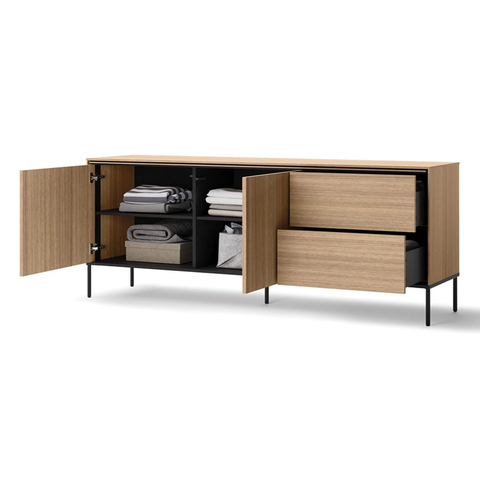 VISSO VI-04 chest of drawers with 2 drawers | oak color - Image 4