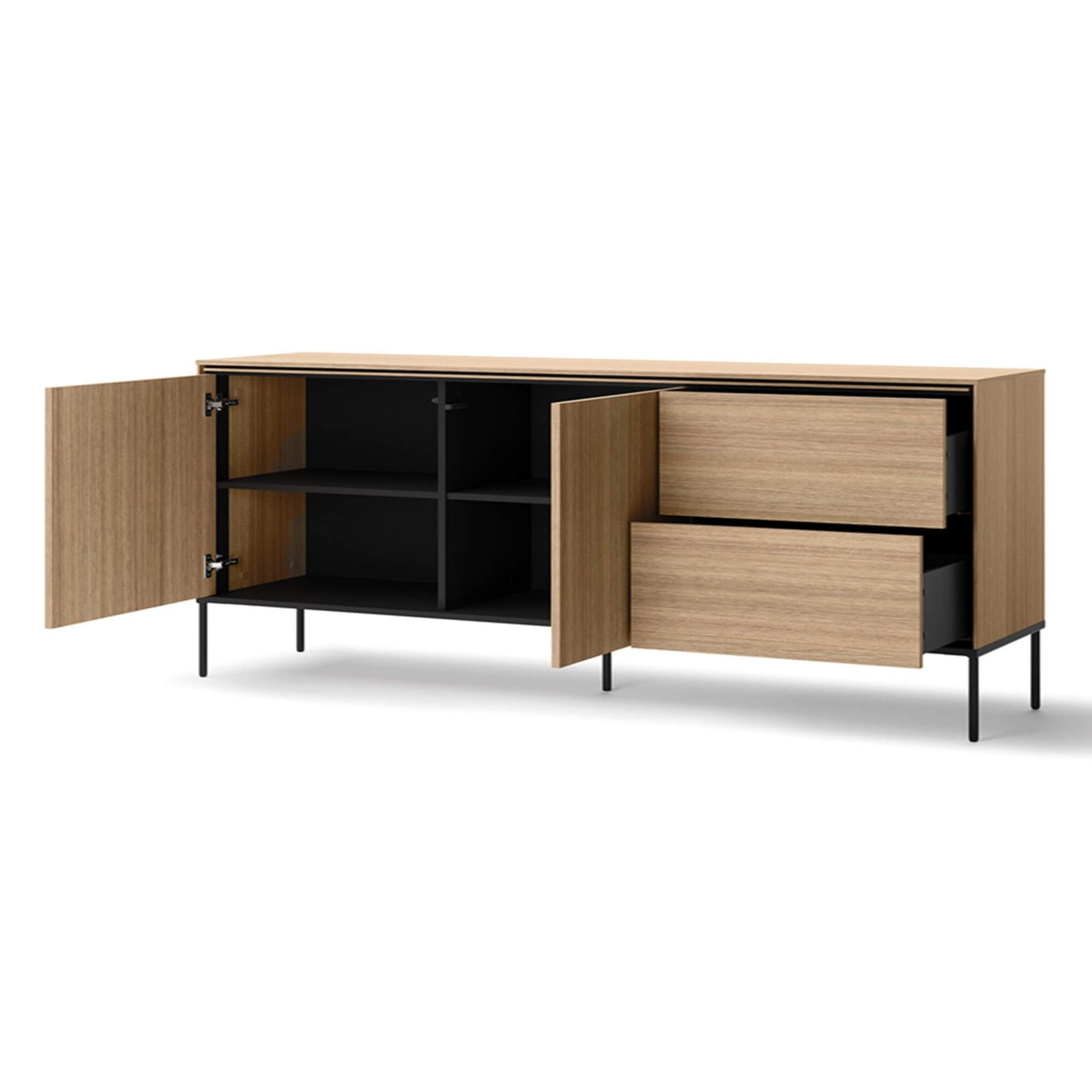 VISSO VI-04 chest of drawers with 2 drawers | oak color - Image 3