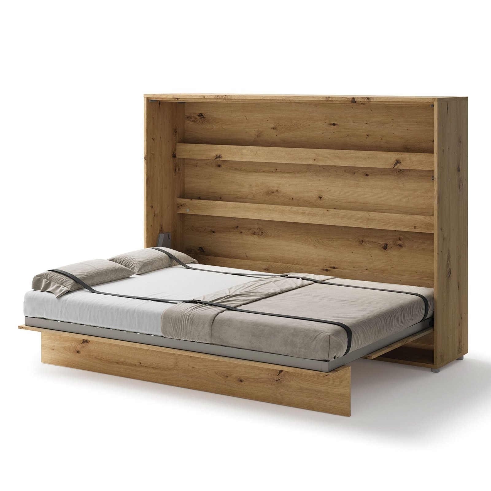 BED CONCEPT BC-04 - horizontal wall bed 140 - oak imitation FAST DELIVERY - Image 3