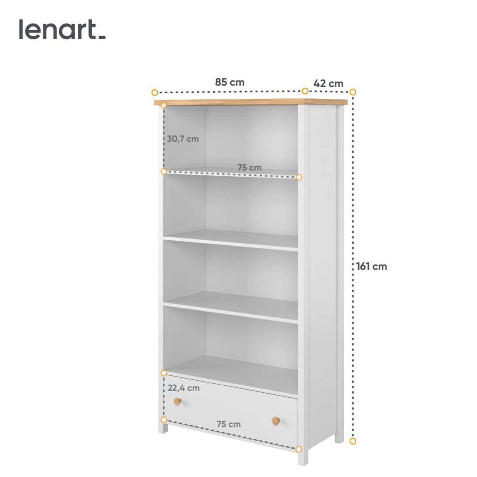 STORY SO-02 bookshelf | white/oak - Image 3