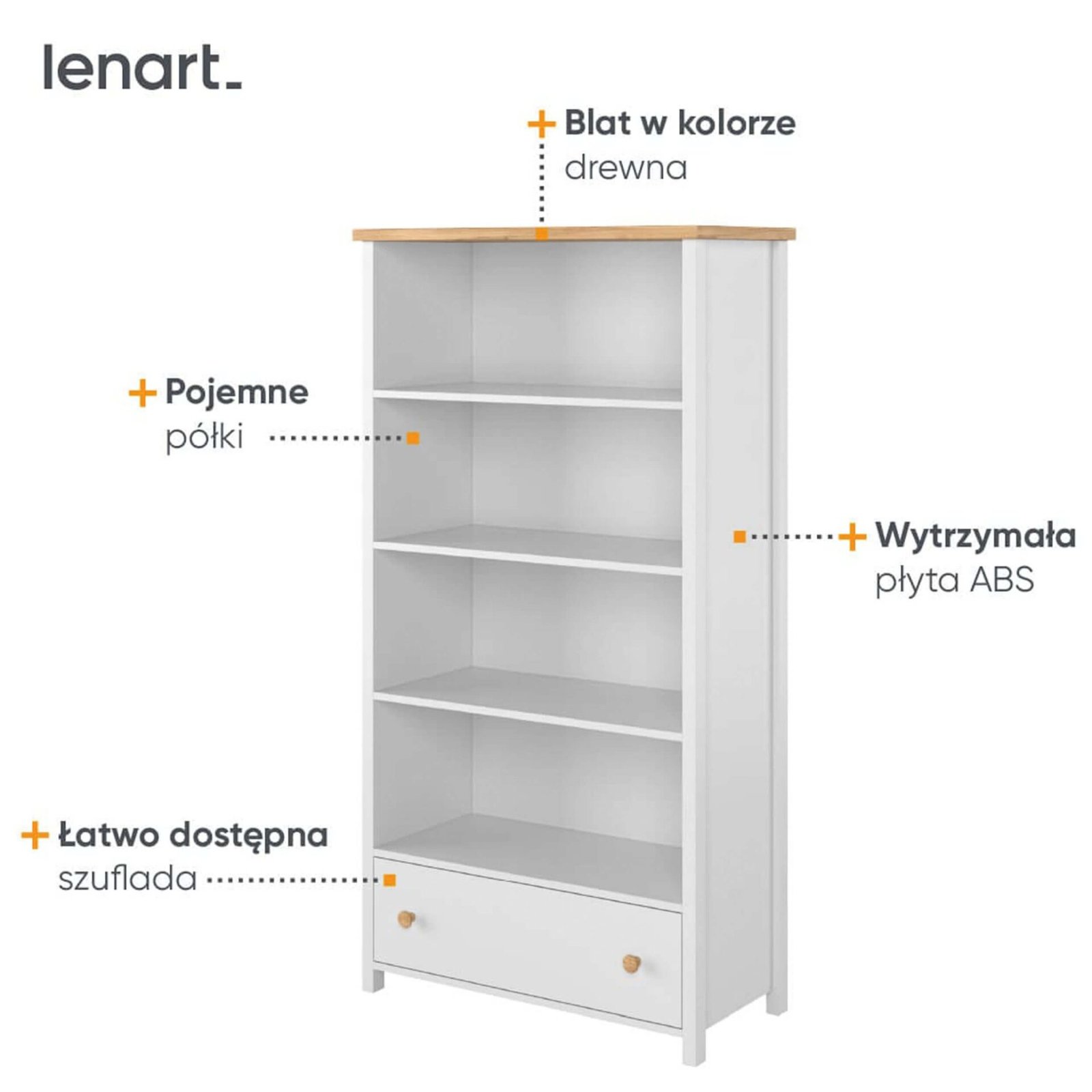 STORY SO-02 bookshelf | white/oak - Image 4
