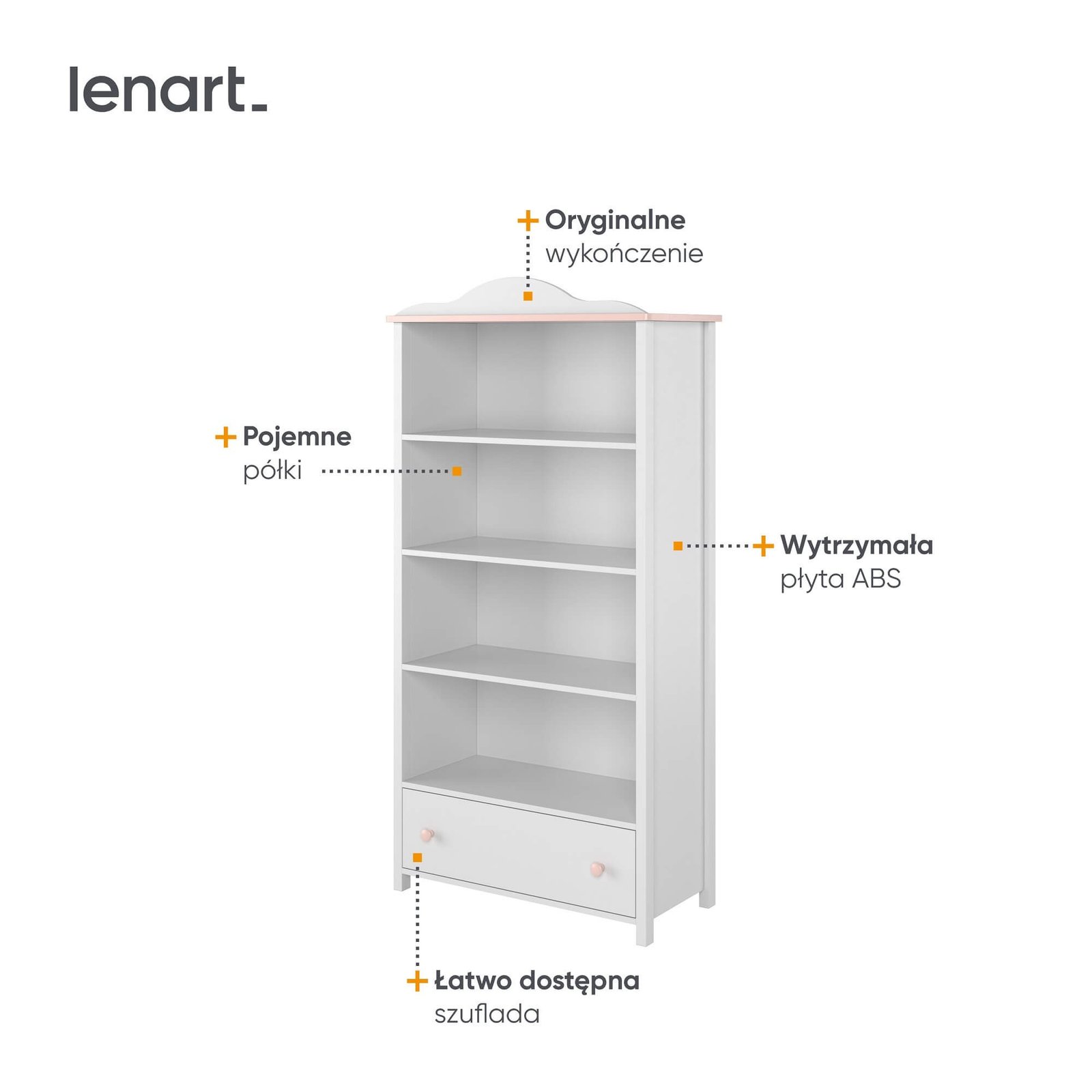 LUNA LN-02 shelf white/pink - Image 4