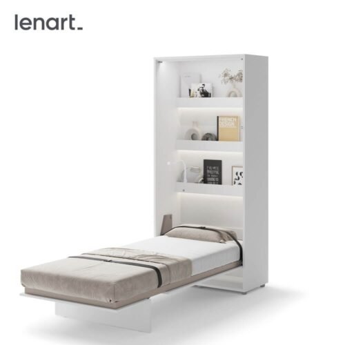 Bed Concept BC-03p – Vertical Wall Bed 90 – White Gloss
