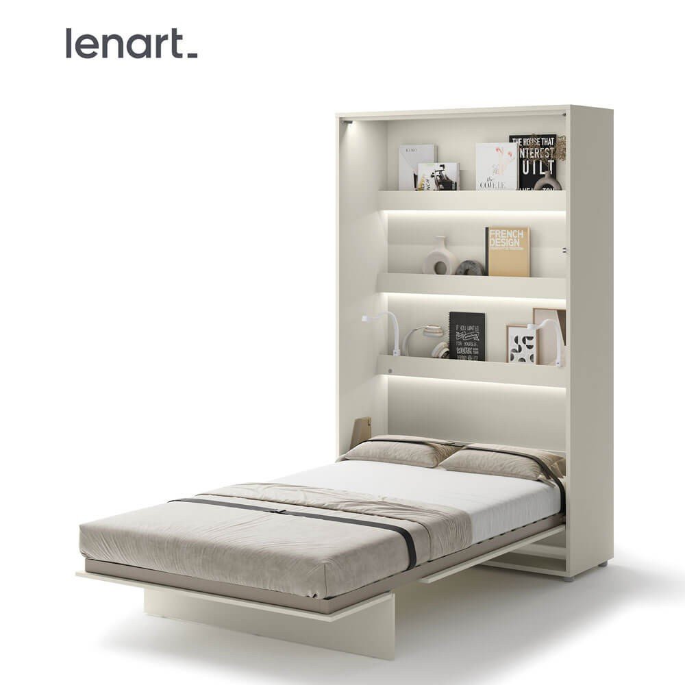 BED CONCEPT BC-02 - vertical wall bed 120 - cashmere