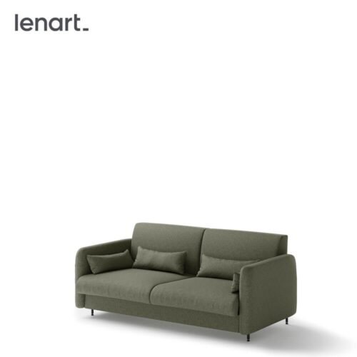 Bed concept BC-18 – Sofa 140 for BC-01 – green/artificial oak facade