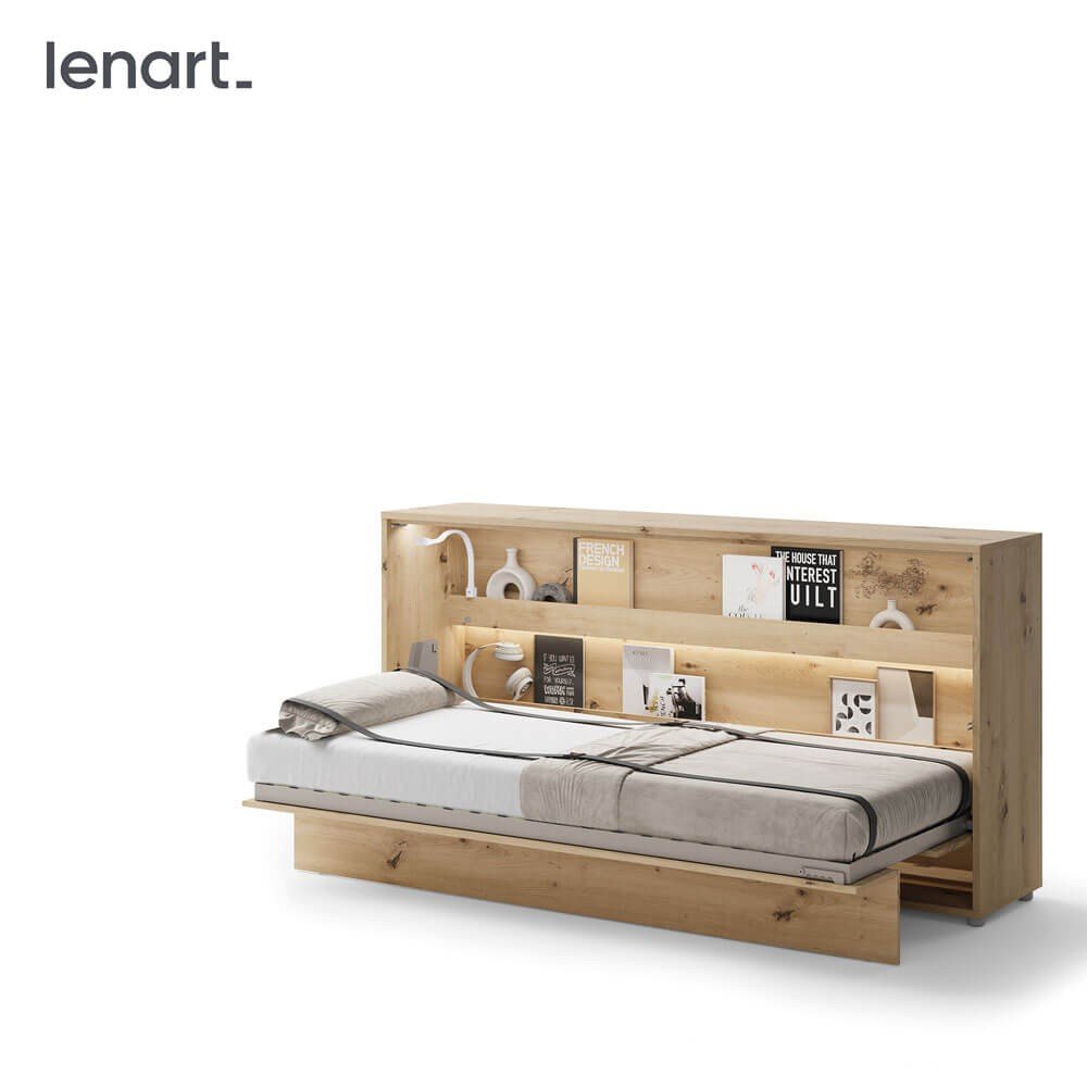 BED CONCEPT BC-06 - horizontal wall bed 90 - oak imitation