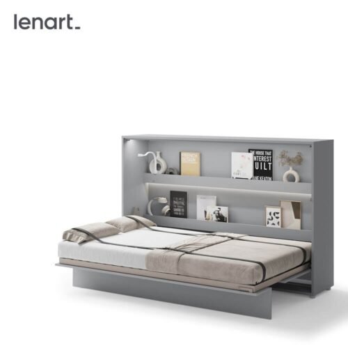 Bed Concept BC-05 – Horizontal Wall-Mounted Bed 120 – Gray