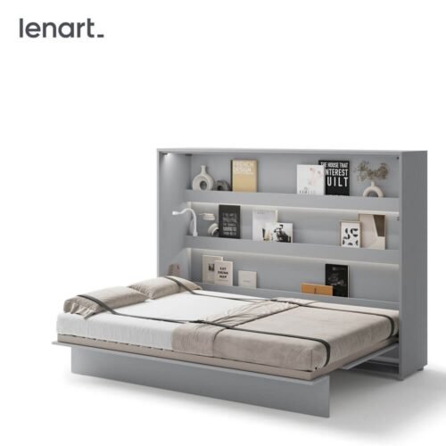 Bed Concept BC-04 – Horizontal Wall-Mounted Bed 140 – Gray