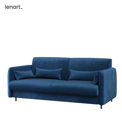 Bed concept BC-35 – Sofa 180 for BC-13 – dark blue / glossy white front