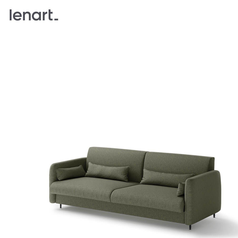 Bed concept BC-35 - Sofa 180 for BC-13 - green/cashmere facade