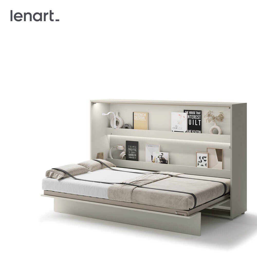 Bed Concept BC-05 - Horizontal Wall Bed 120 - Cashmere