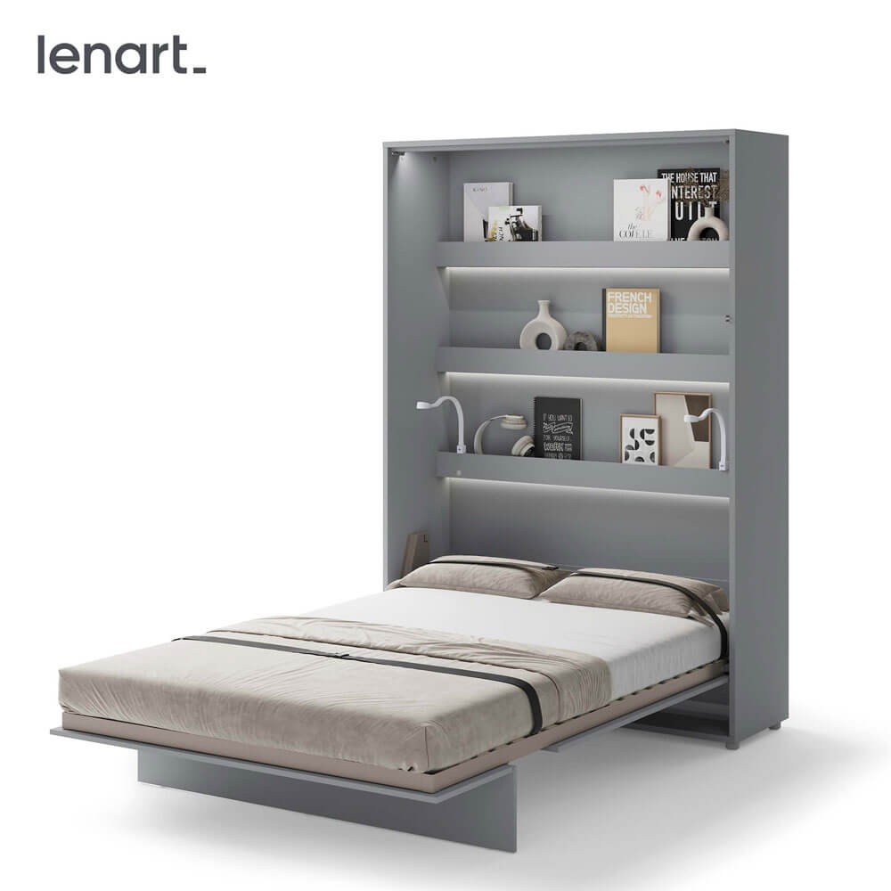 Bed Concept BC-01 - Vertical Wall Mounted Bed 140 - Gray