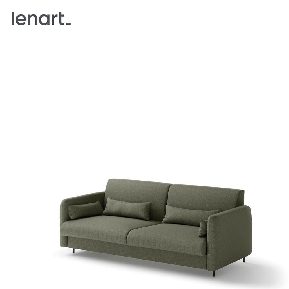 Bed concept BC-19 - Sofa 160 for BC-12 - green/artificial oak facade