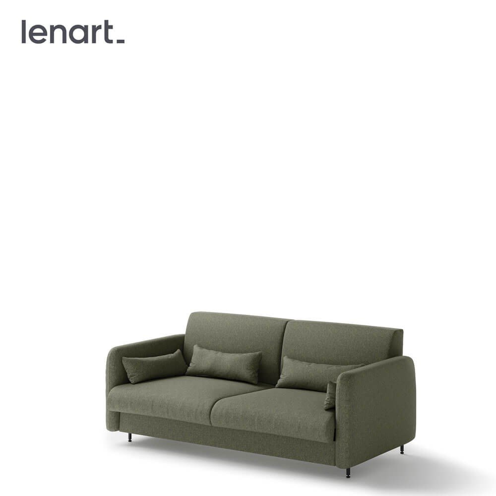 Bed concept BC-18 - Sofa 140, for BC-01 - green/cashmere facade