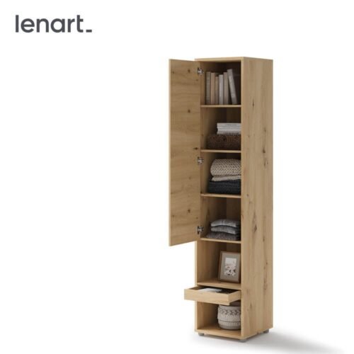 Bed concept BC-07 – 1d1s cabinet – oak imitation