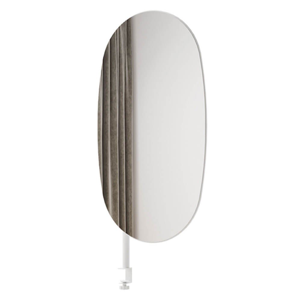 MATCH MU-01 oval mirror | White handle | MATCH table element