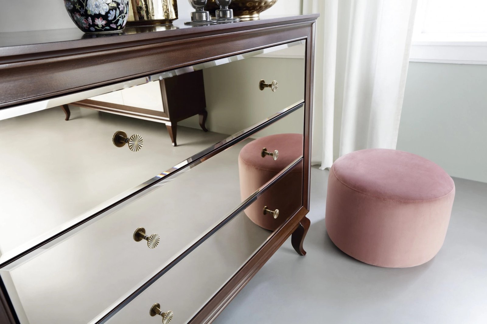 Chest of drawers with mirrored drawers NICEA NI-Ksz/L - Image 3