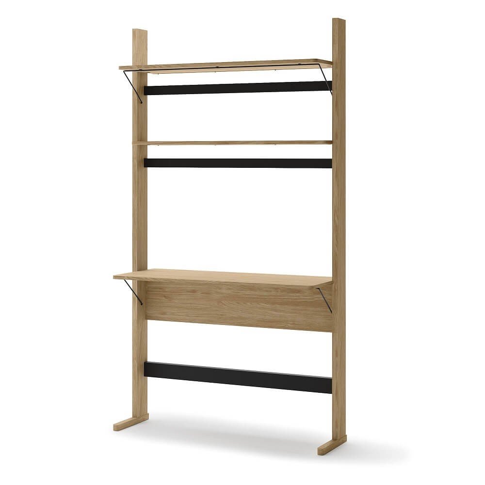 OLLIE OL-04 Bookshelf/Desk | 108x193x40 | Oiled oak, black