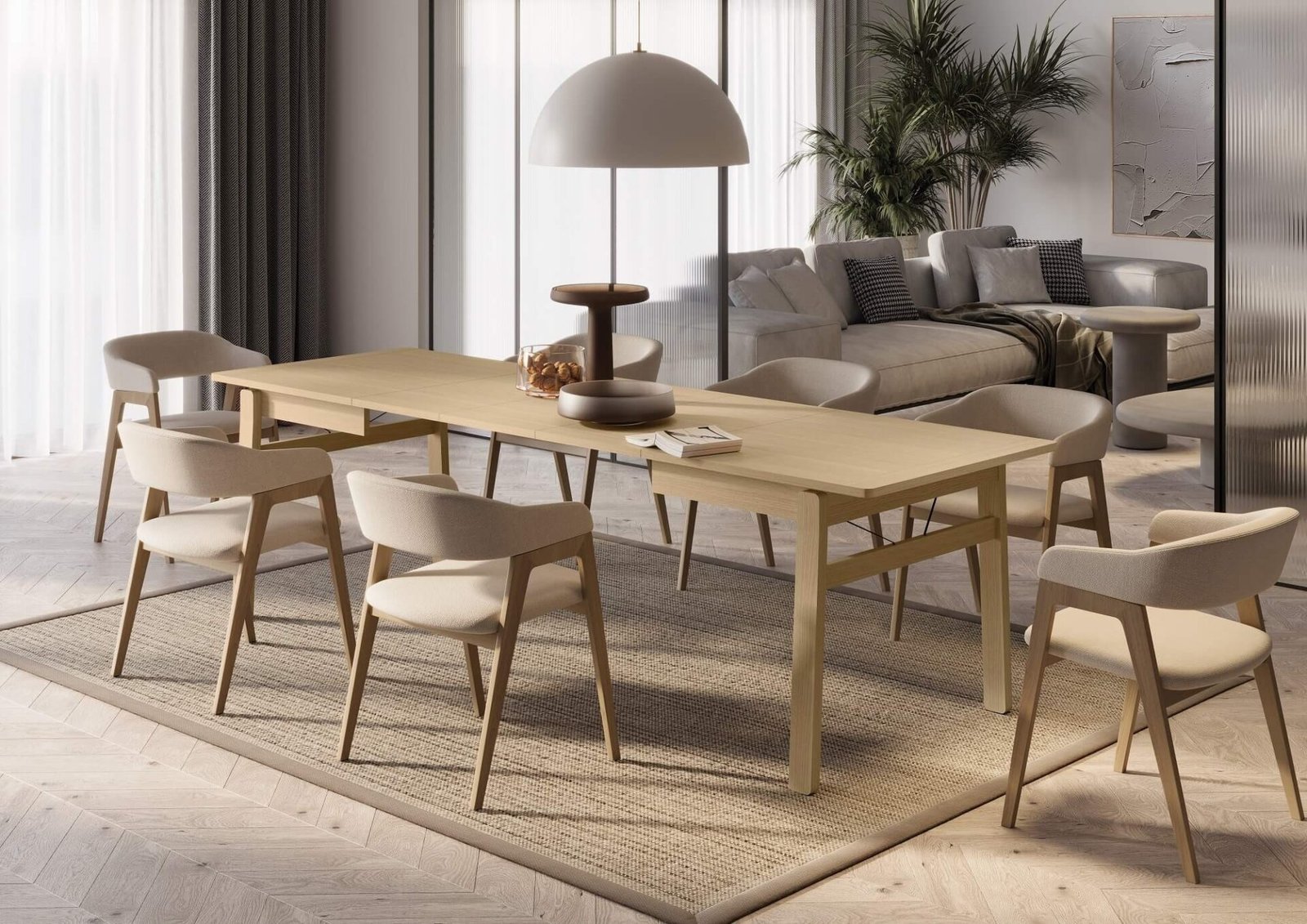 PLOT PT-01 extendable table | 149-269 | Light oak - Image 3