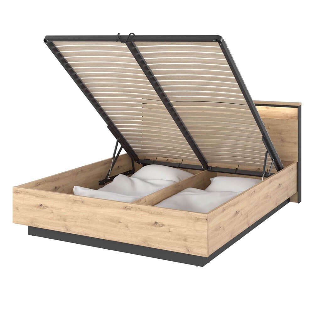 QUANT QS-02 Bed | 180x200 | Artisan oak, black - Image 3